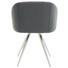 STUHL Flachgewebe, Lederlook Anthrazit, Edelstahlfarben, Schwarz - Edelstahlfarben/Anthrazit, Design, Textil/Metall (61/81/56cm) - Dieter Knoll