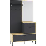 GARDEROBE  in 113/197/40 cm  - Anthrazit/Eiche Artisan, KONVENTIONELL, Holzwerkstoff (113/197/40cm) - Carryhome
