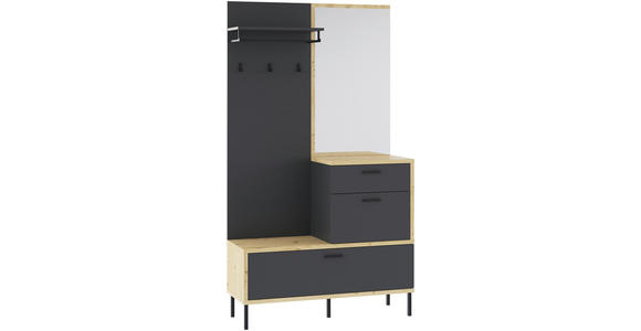 GARDEROBE  in 113/197/40 cm  - Anthrazit/Eiche Artisan, KONVENTIONELL, Holzwerkstoff (113/197/40cm) - Carryhome