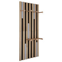 LED-WANDLEUCHTE 50/110 cm   - Schwarz/Weiß, Natur, Holz/Kunststoff (50/110cm) - Globo