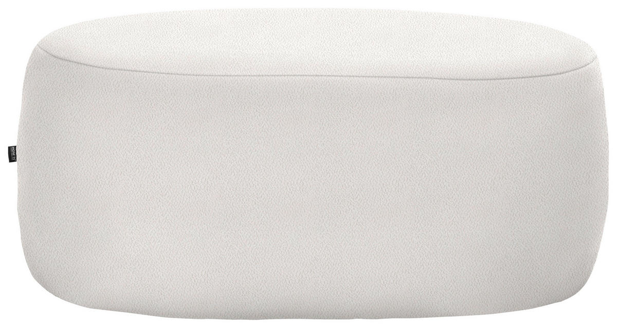 HOCKER in Textil Creme  - Creme/Schwarz, MODERN, Kunststoff/Textil (88/43/66cm) - Hom`in