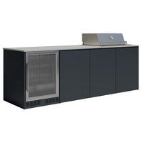 OUTDOORKÜCHE  - Sandfarben/Anthrazit, Basics, Glas/Keramik (262/117-123/63,3cm) - Dieter Knoll
