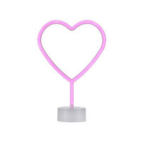 UKRASNA LED LAMPA  - pink, Trendi, plastika (20/8,5/30cm)
