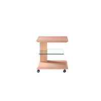 KLUB STOLIĆ prirodne boje  staklo, drvni materijal  - prirodne boje, Design, staklo/drvni materijal (50/50/50cm) - Boxxx