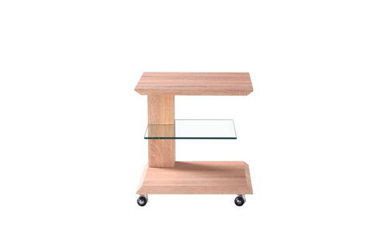KLUB STOLIĆ prirodne boje  staklo, drvni materijal  - prirodne boje, Design, staklo/drvni materijal (50/50/50cm) - Boxxx