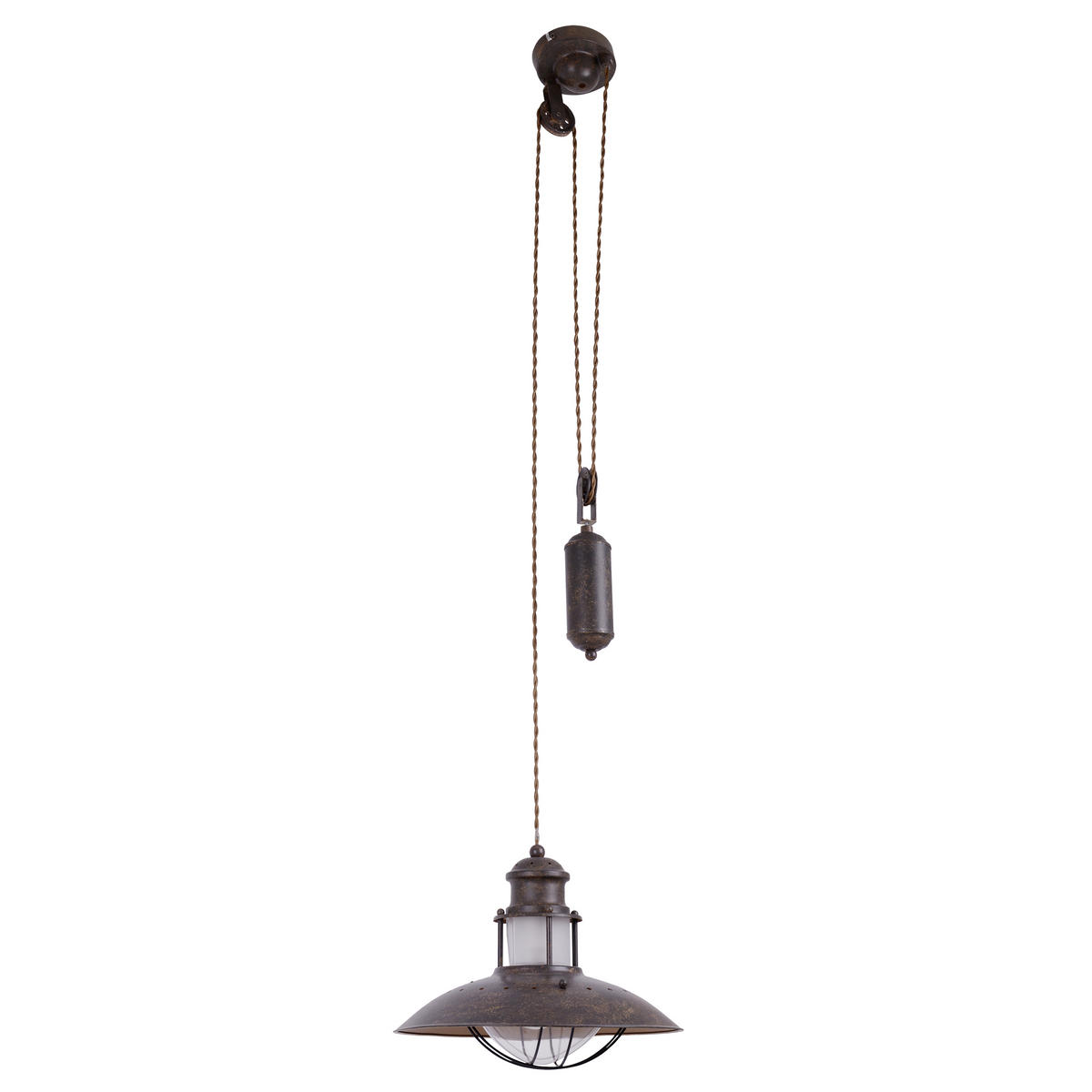 HÄNGELEUCHTE Cottage 35/150 cm   - Braun, KONVENTIONELL, Kunststoff/Metall (35/150cm) - Näve