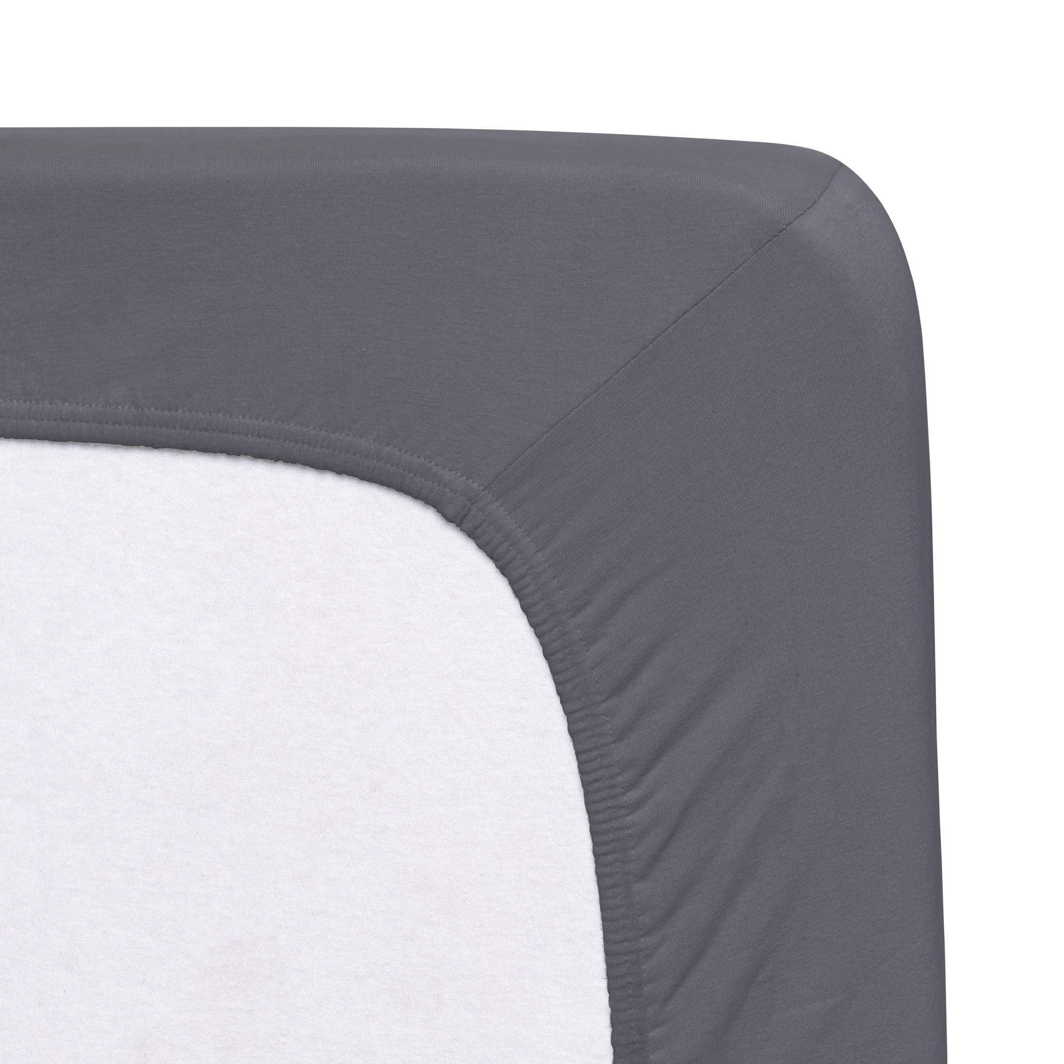 SPANNLEINTUCH 90-100/200-220 cm Jersey  - Dunkelgrau, Basics, Textil (90-100/200-220cm) - Florella