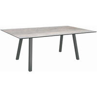 GARTENTISCH Kunststoff Grau rechteckig  - Anthrazit/Grau, MODERN, Kunststoff/Metall (180/100/75cm) - Stern