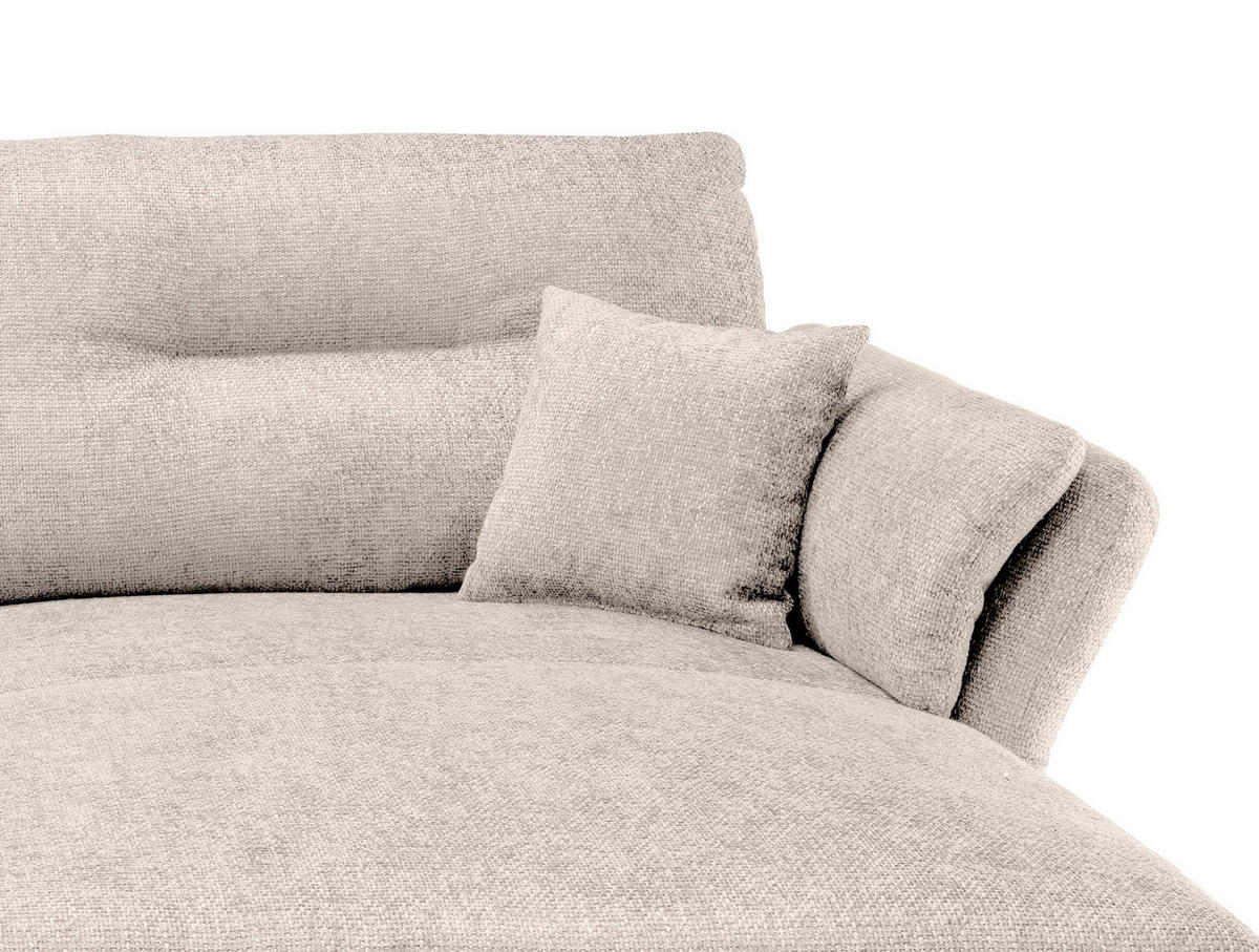 ECKSOFA in Struktur Weiss  - Weiss/Schwarz, Modern, Holz/Textil (269/172cm) - MID.YOU