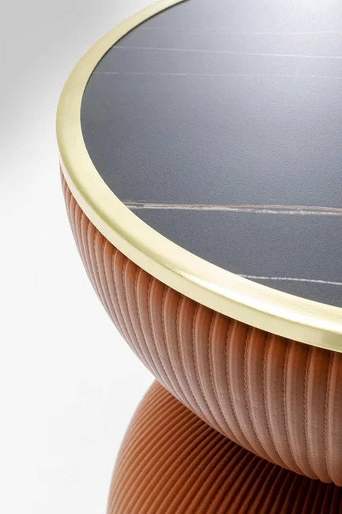 BEISTELLTISCH - Goldfarben/Schwarz, Design, Keramik/Kunststoff (47/47/49cm) - Kare-Design