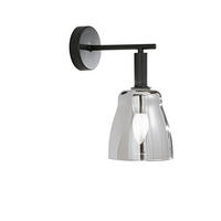 WANDLEUCHTE Luce Ambiente e Design 18/14/29 cm   - Chromfarben/Schwarz, Trend, Glas/Metall (18/14/29cm)