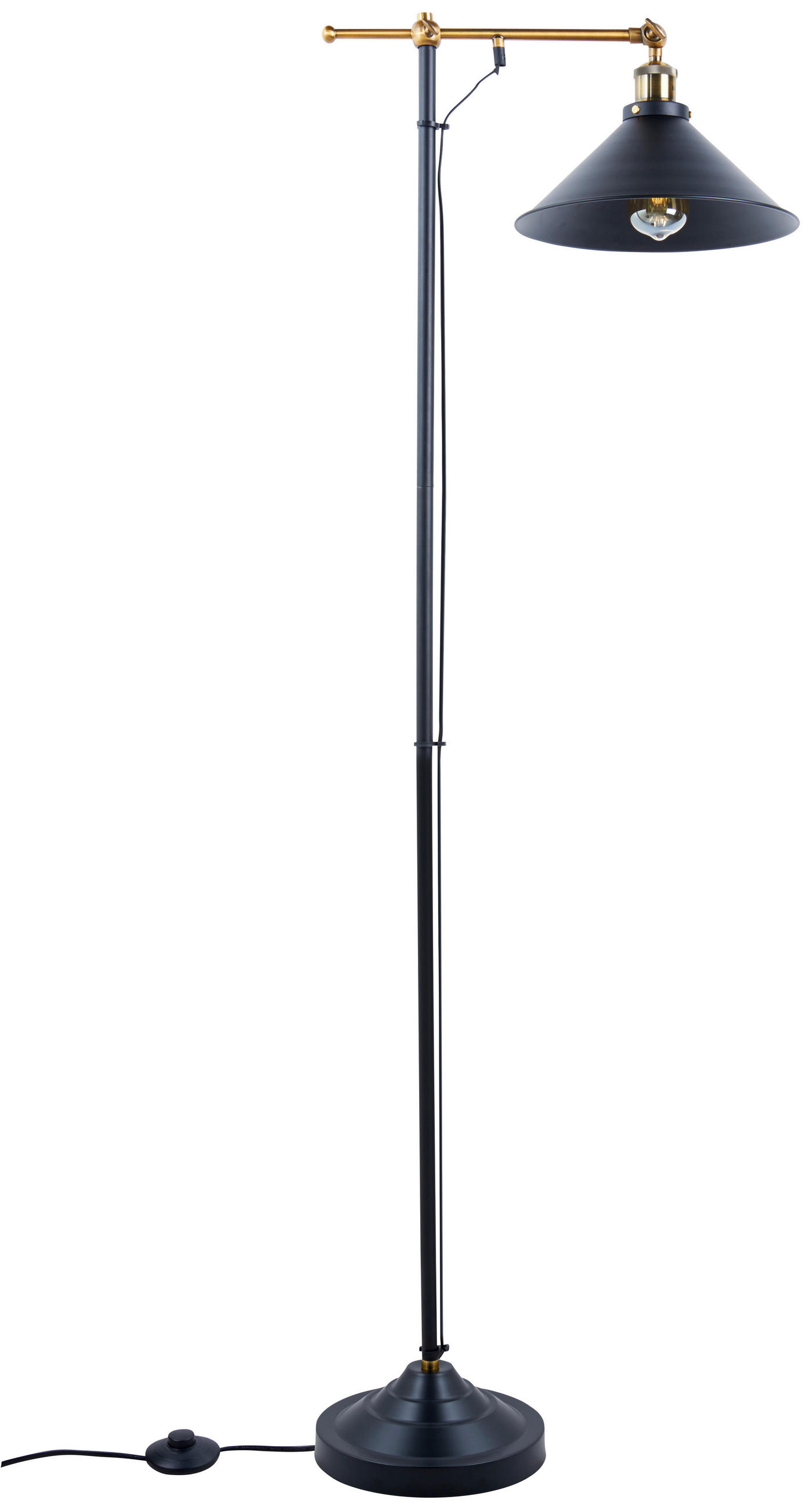 STEHLEUCHTE Industrial  - Schwarz, LIFESTYLE, Metall - Globo