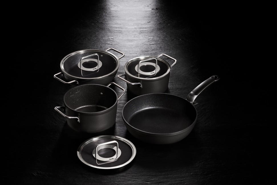 HRNEC, hliník, 20 cm  - černá, Basics, kov/sklo (20cm) - Fissler