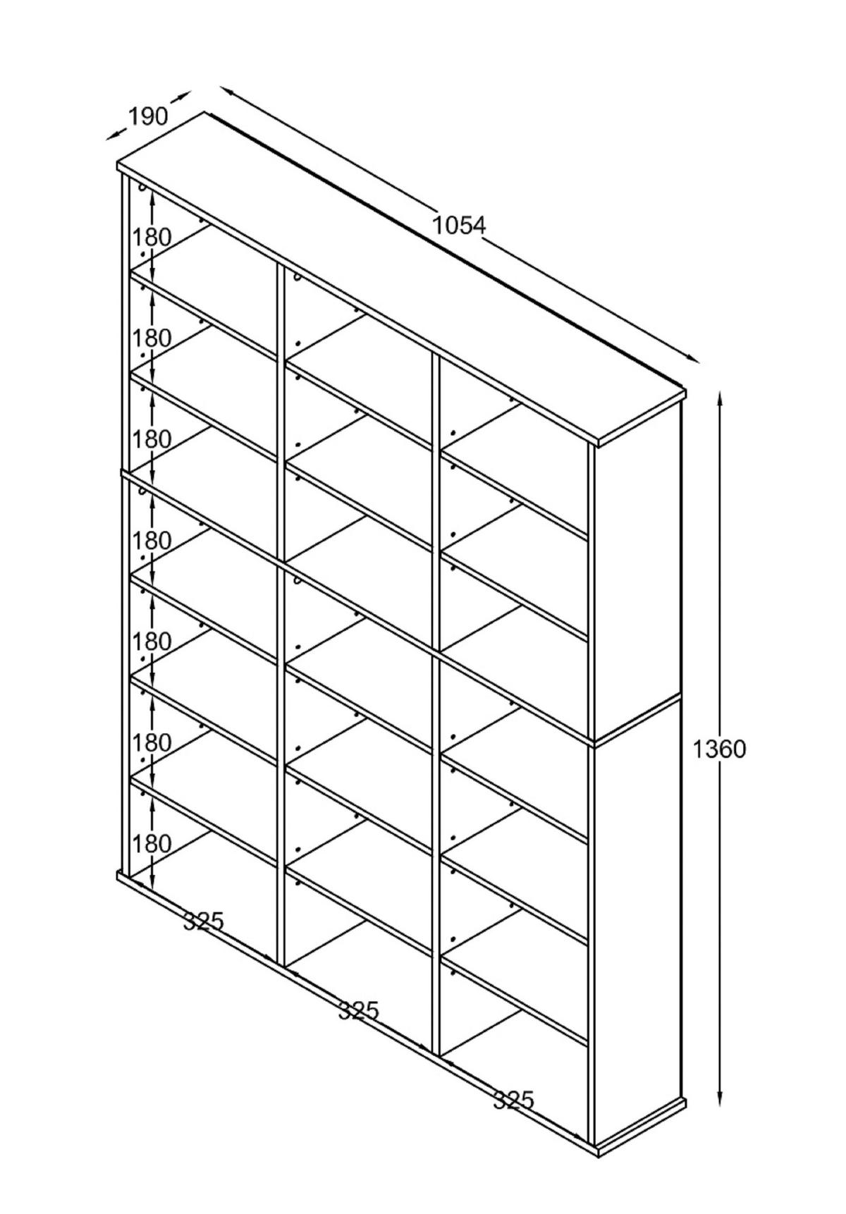 HYLLA i 105/136/19 cm vit  - vit, Design, trämaterial (105/136/19cm) - MID.YOU
