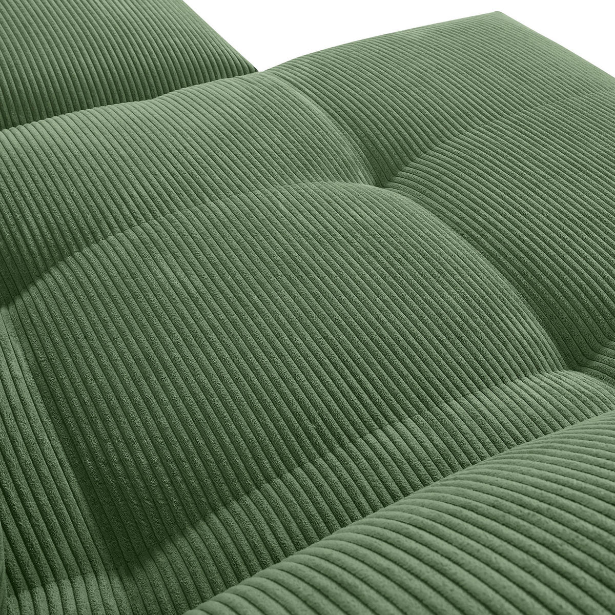 ECKSOFA in Cord Olivgrün  - Schwarz/Olivgrün, Konventionell, Textil/Metall (176/311cm) - Carryhome
