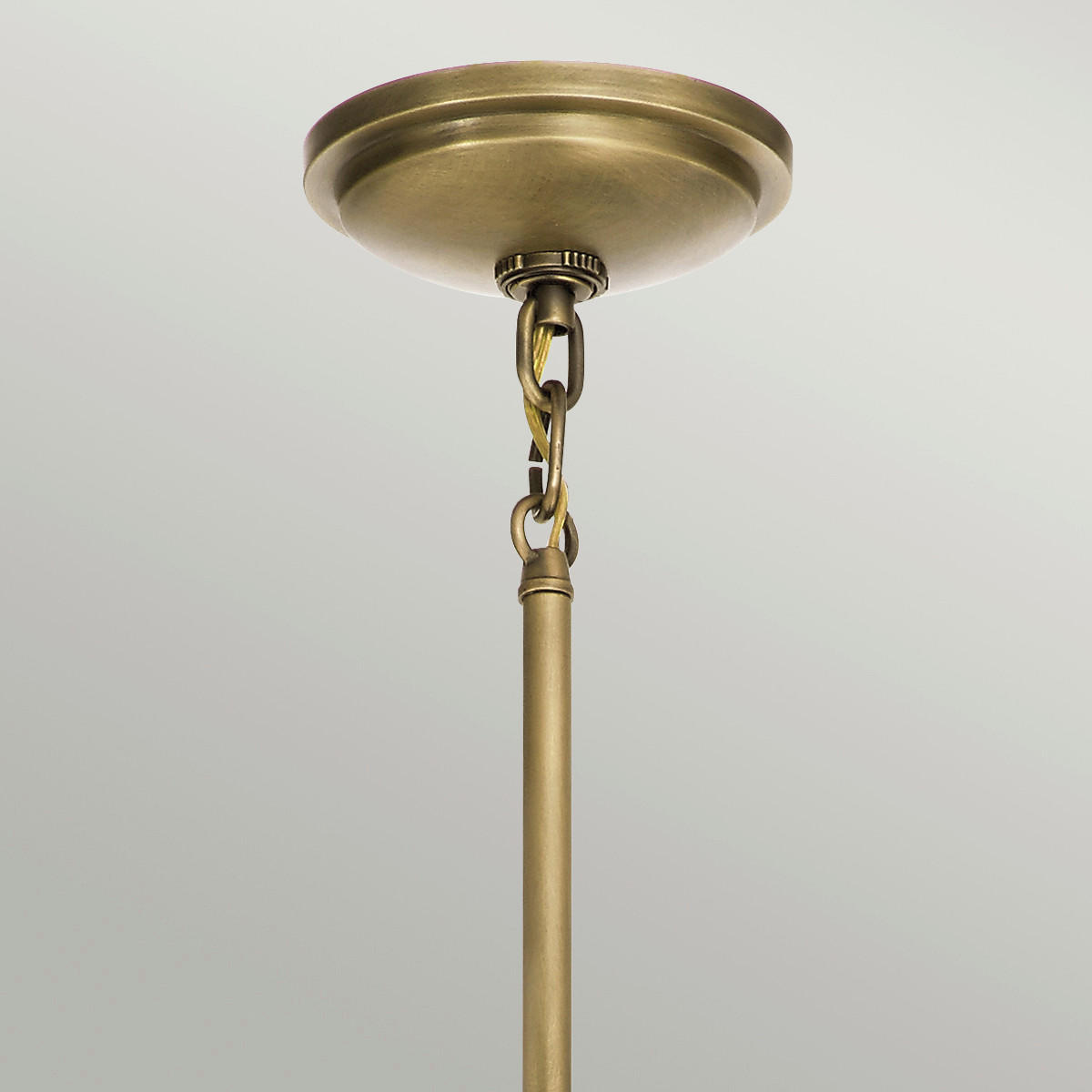HÄNGELEUCHTE 20.4/44.5 cm    - Weiss/Messingfarben, Design, Glas/Metall (20.4/44.5cm) - Elstead Lighting