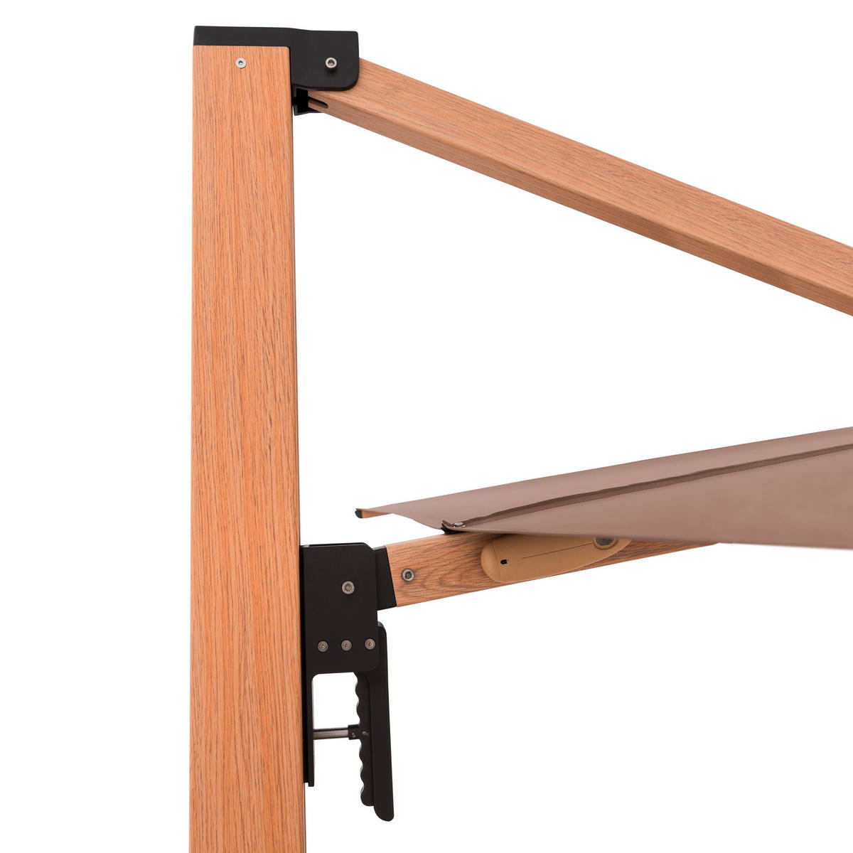 AMPELSCHIRM 400x300 cm Greige  - Greige/Eichefarben, Basics, Textil/Metall (400/300cm) - Doppler