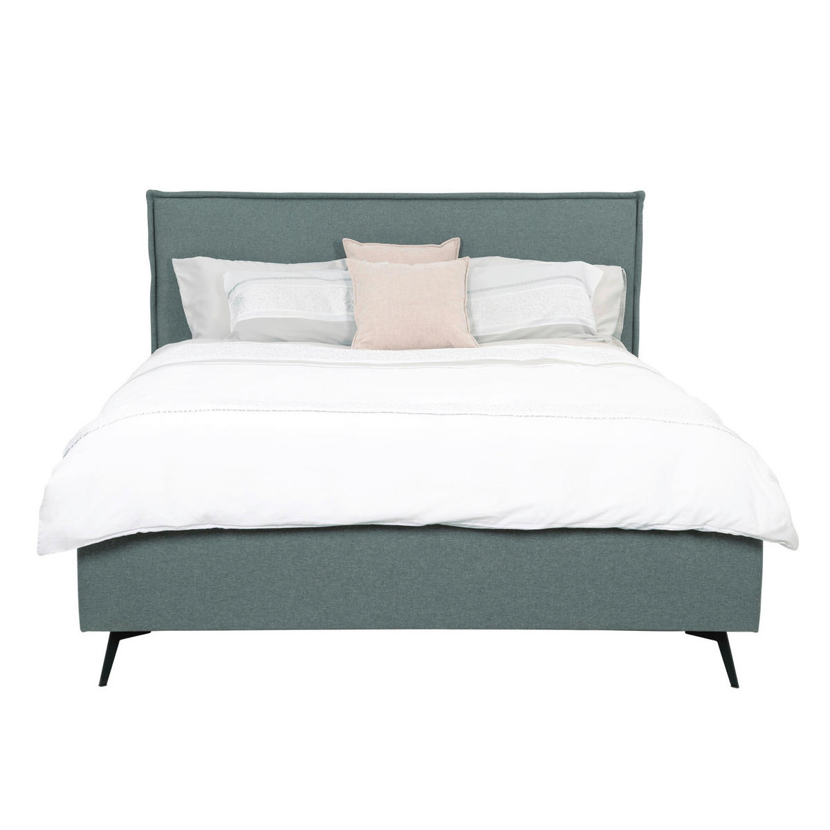 POLSTERBETT Mintgrau 200/200 cm  - Mintgrau, MODERN, Holz/Textil (200/200cm) - MID.YOU