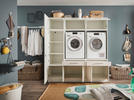 WASCHMASCHINENSCHRANK 67,5/162/67,5 cm  - Silberfarben/Schwarz, Design, Kunststoff/Metall (67,5/162/67,5cm)