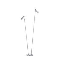 LED-STEHLEUCHTE Tom Pro 95.8/137 cm   - Chromfarben/Nickelfarben, MODERN, Metall (95.8/137cm) - Hell