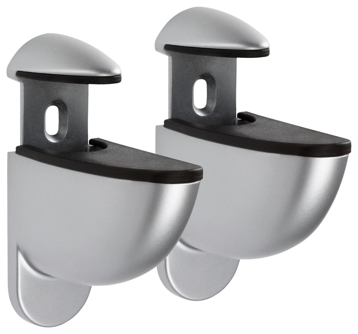 DRŽÁK NA STĚNU - barvy stříbra, Konvenční, kov/plast (8,5/8/3.5cm) - Xora