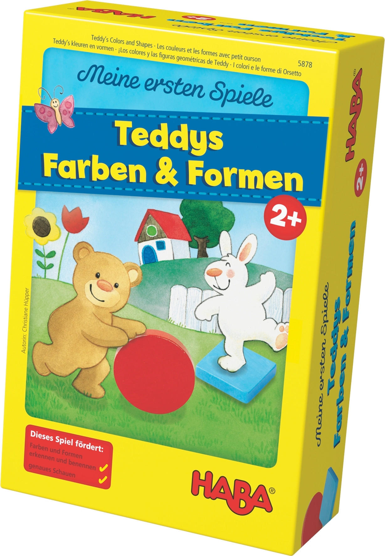 LERNSPIEL Teddys Farben und Formen  - Mooreichefarben, Basics, Karton/Holz (16/24cm) - Haba