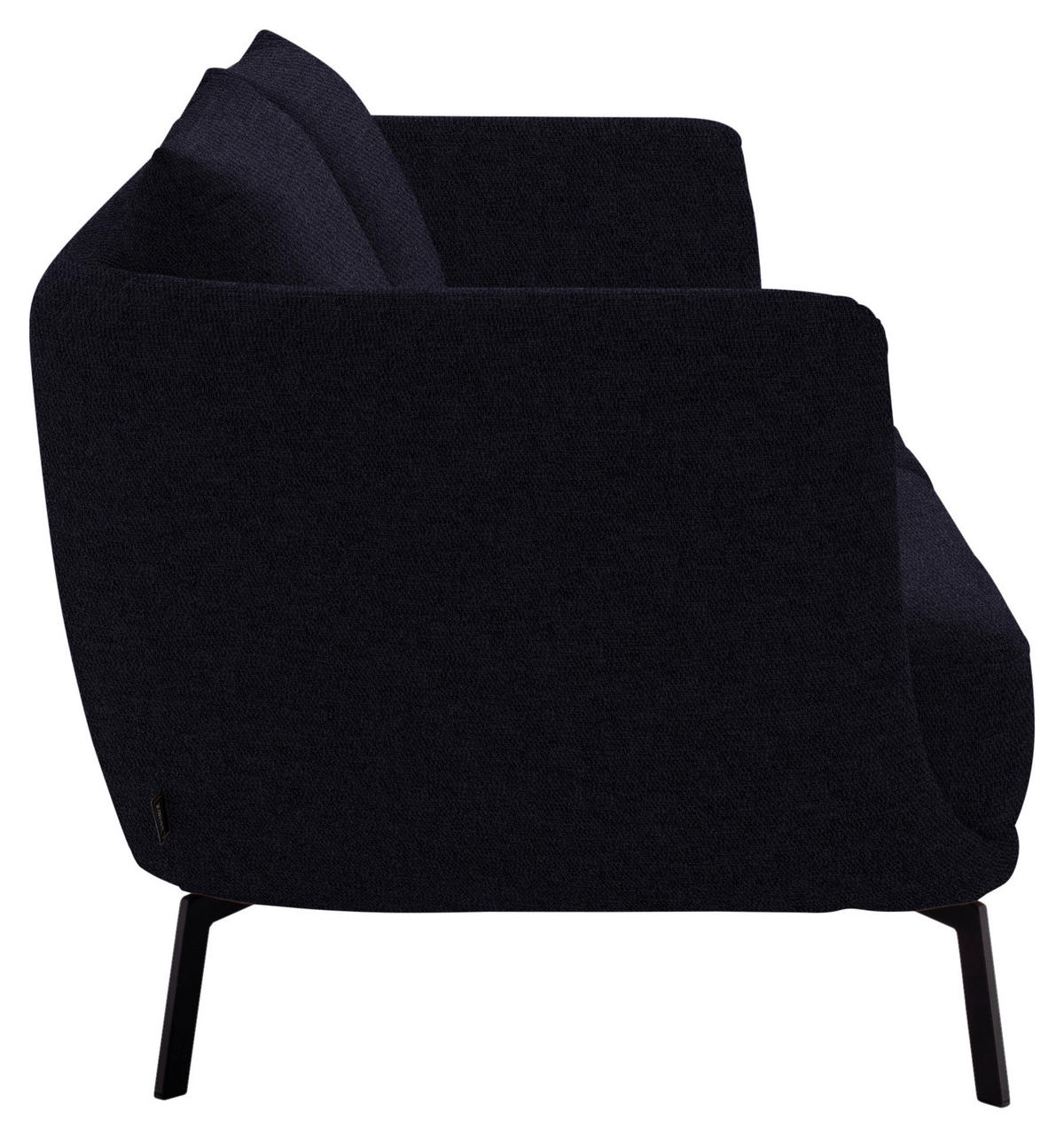 2,5-SITZER  in Flachgewebe Anthrazit  - Anthrazit/Schwarz, Design, Textil/Metall (190/71/91cm) - Schöner Wohnen