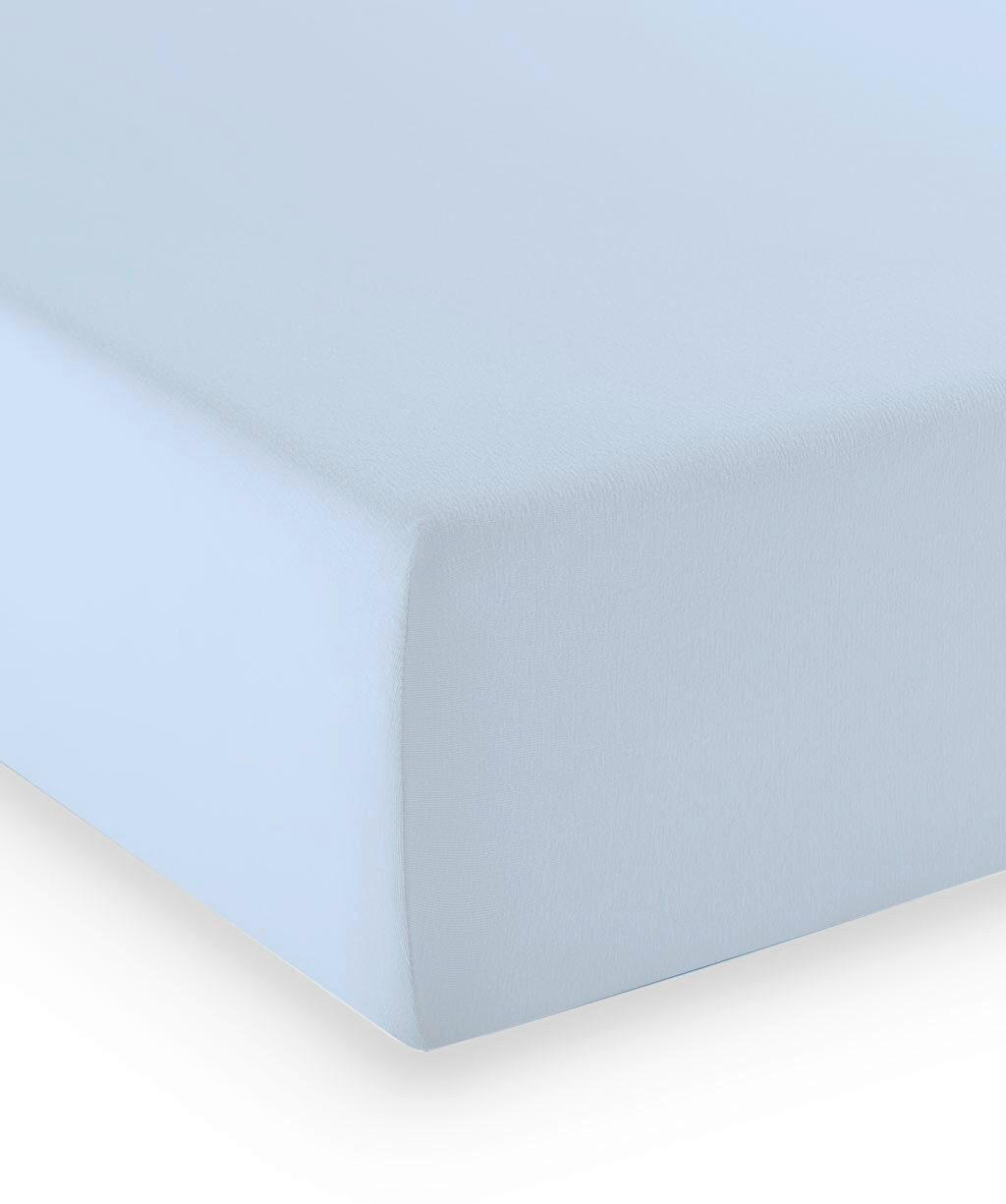 BOXSPRING-FIXLEINTUCH - Hellblau, Basics, Textil (180-200/200-210cm) - Fleuresse