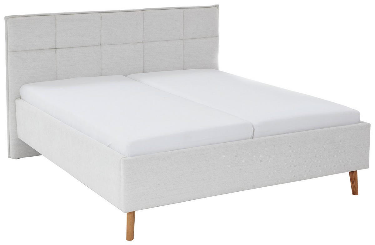 POLSTERBETT 160/200 cm  in Beige  - Eichefarben/Beige, Design, Holz/Textil (160/200cm) - Xora