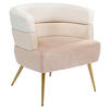 COCKTAILSESSEL Samt Creme, Beige    - Beige/Goldfarben, Trend, Textil/Metall (65/74/64cm) - Kare-Design