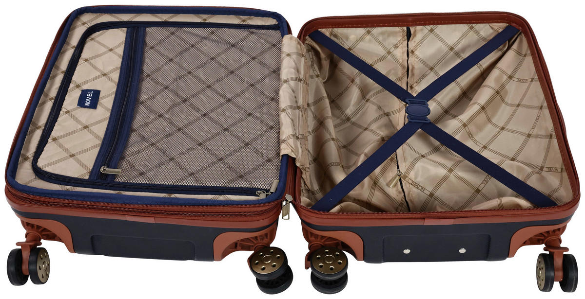 REISEKOFFERSET Dunkelblau 3-teilig  - Dunkelblau, Trend, Kunststoff/Textil (49/30/75cm) - Novel