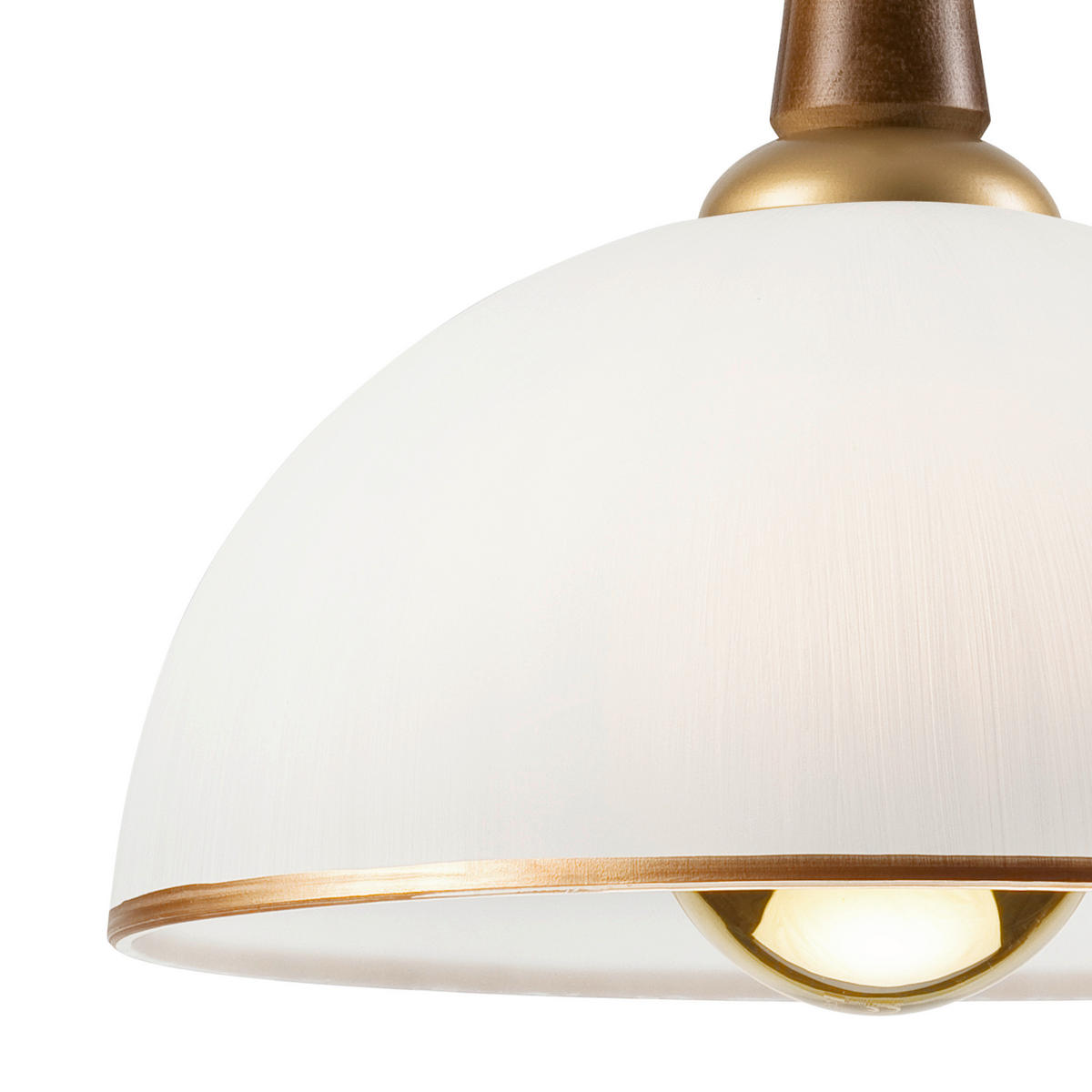 HÄNGELEUCHTE 30/64 cm  - Haselnussfarben, KONVENTIONELL, Glas/Holz (30/64cm)