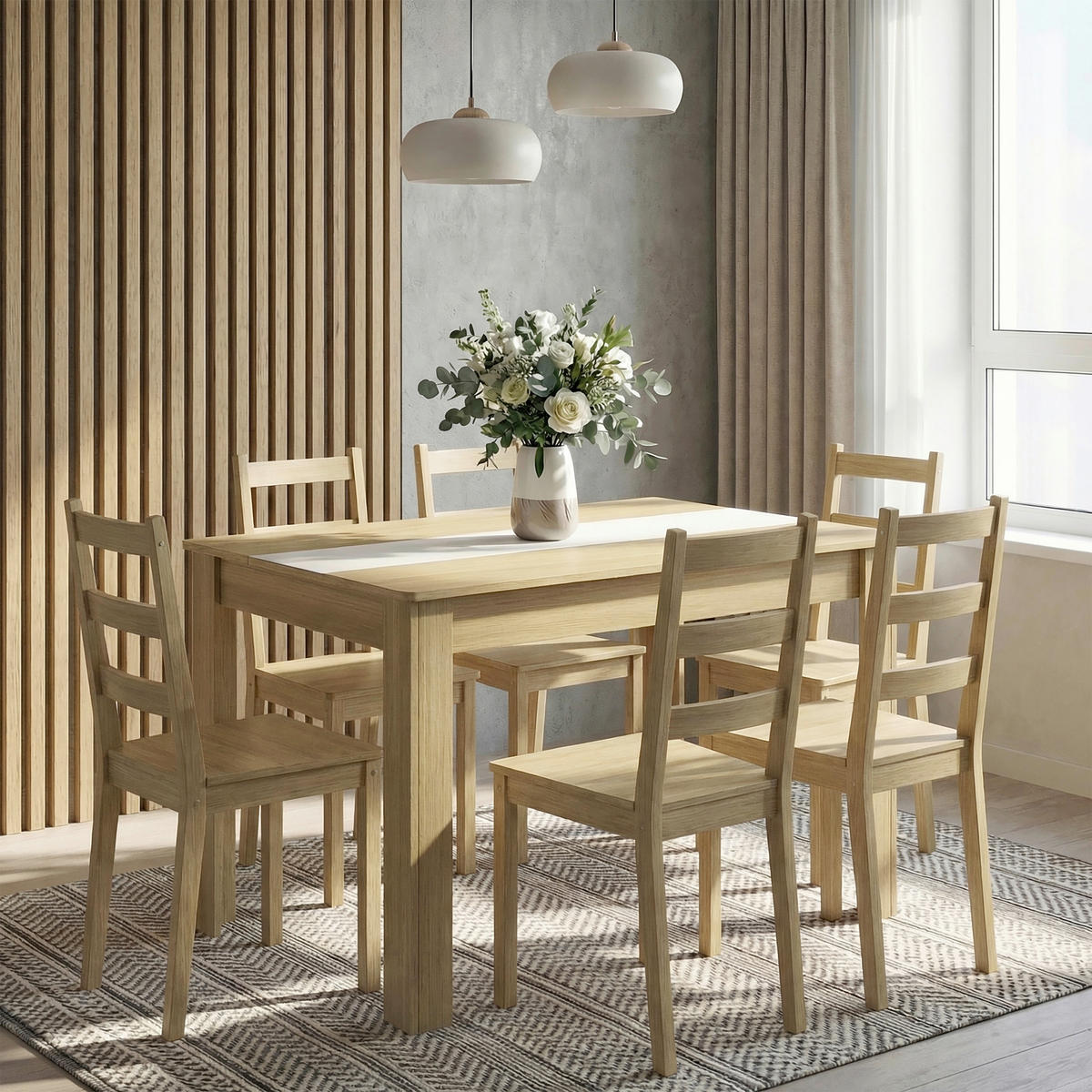 ESSTISCH      - Honigeiche/Weiß, MODERN, Holzwerkstoff (140/80/75cm) - MID.YOU