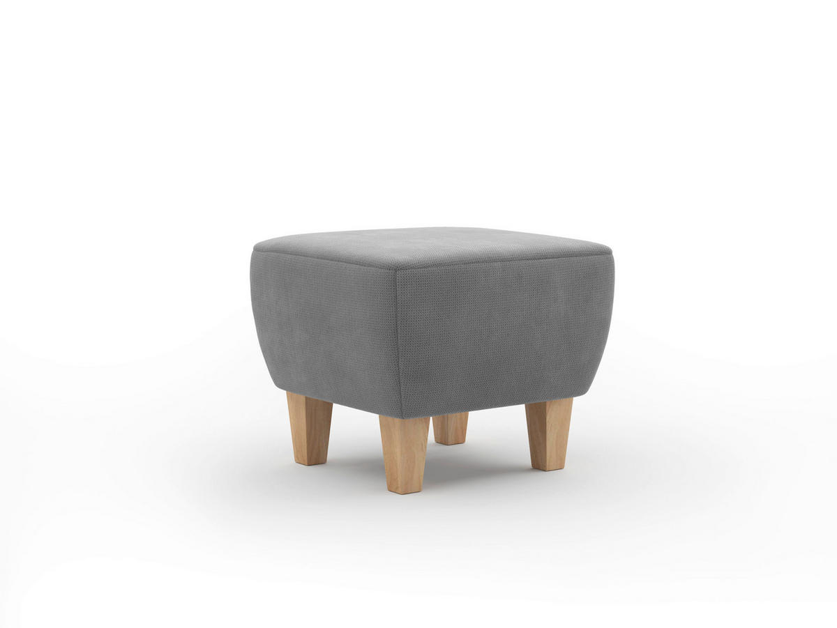 HOCKER in Textil Grau  - Eichefarben/Grau, KONVENTIONELL, Holz/Textil (56/46/56cm) - Sit & More