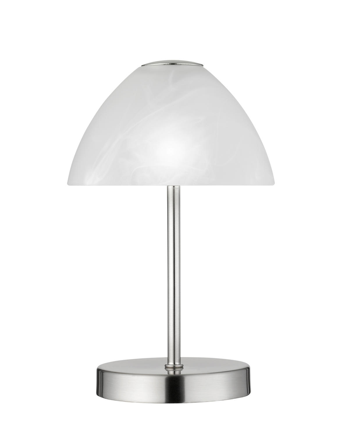 LED-TISCHLEUCHTE - Weiss/Silberfarben, Basics, Glas/Metall (15/24cm) - Boxxx