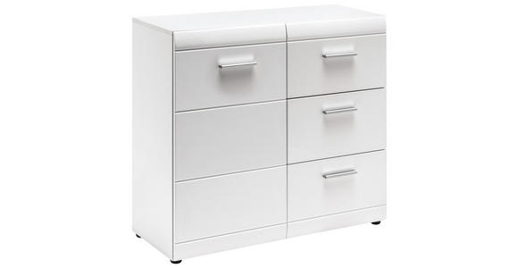 SIDEBOARD 96/86/40 cm in Weiß - Silberfarben/Weiß, Design, Holzwerkstoff/Kunststoff (96/86/40cm) - Carryhome