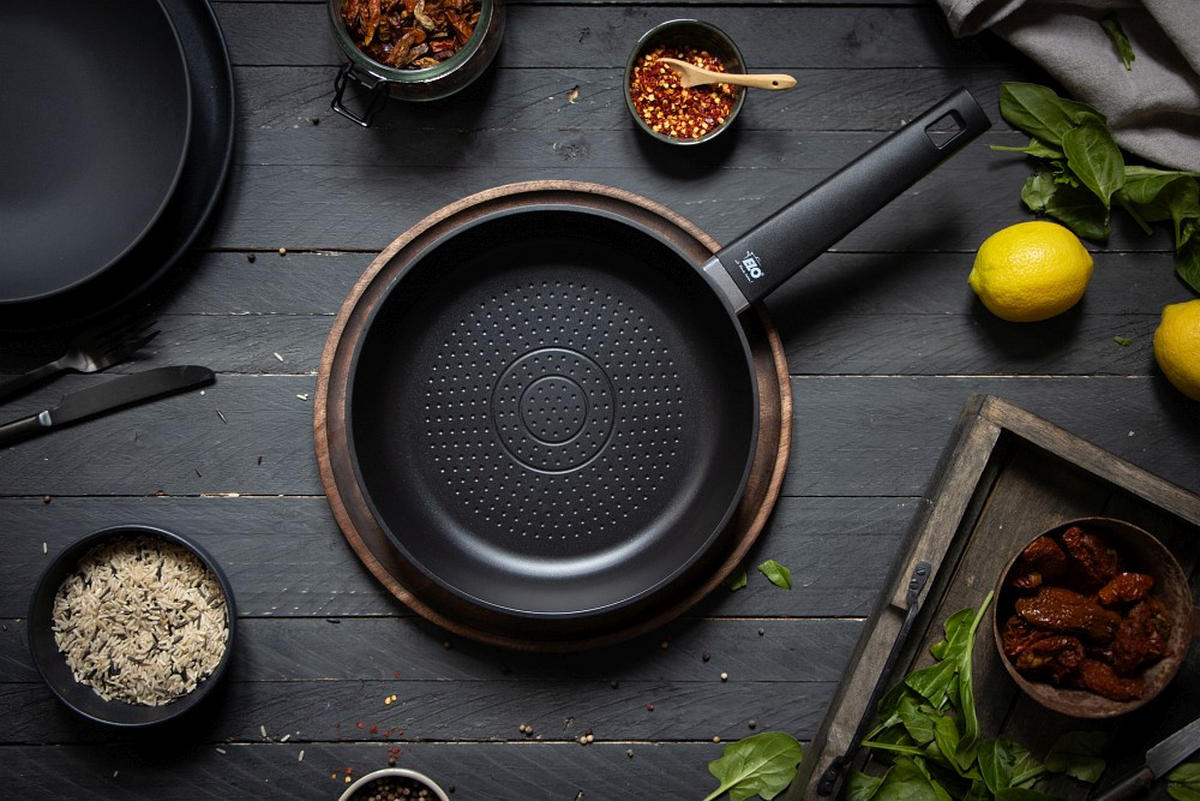 BRATPFANNE Smart Wave 24 cm  - Schwarz, Basics, Metall (24cm) - ELO