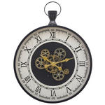 WANDUHR Schwarz, Weiß, Goldfarben 48/63/6 cm  - Goldfarben/Schwarz, LIFESTYLE, Glas/Holzwerkstoff (48/63/6cm) - Landscape