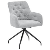 ARMLEHNSTUHL  in Eisen  - Hellgrau/Schwarz, Design, Kunststoff/Metall (60,5/85/64cm) - SetOne by Musterring