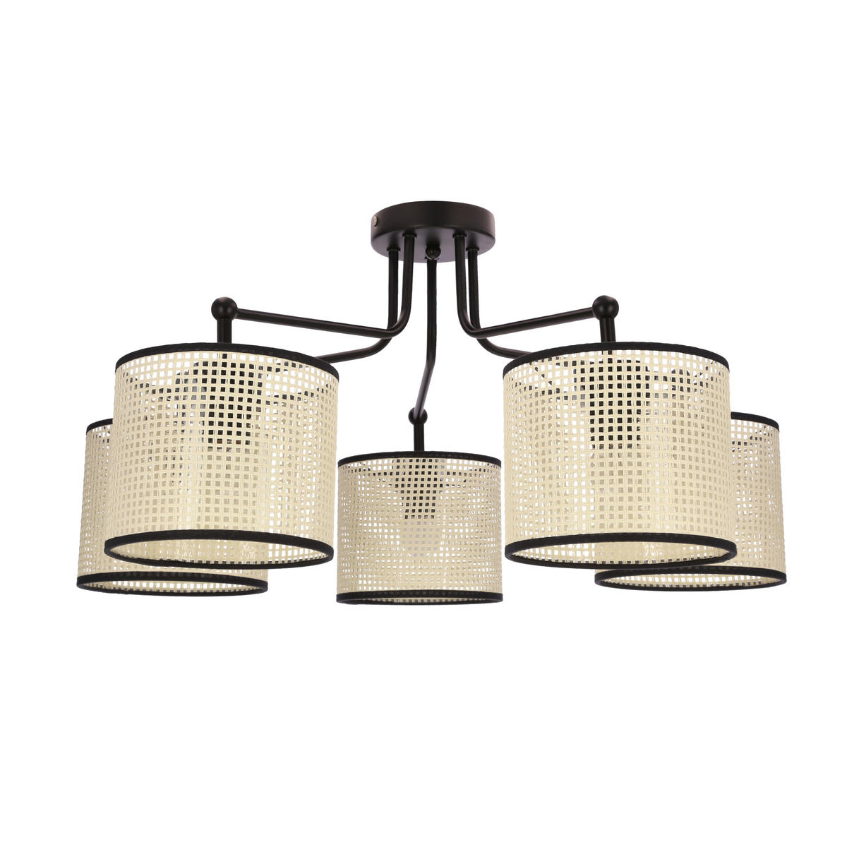 DECKENLEUCHTE    72/72/34 cm  - Creme/Schwarz, KONVENTIONELL, Kunststoff/Metall (72/72/34cm)