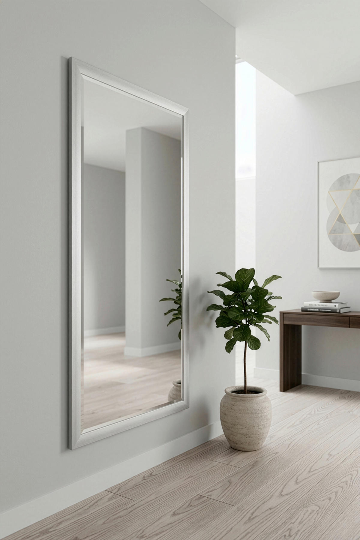 WANDSPIEGEL 100/200/1,8 cm    in rechteckig  - Silberfarben, MODERN, Glas/Holzwerkstoff (100/200/1,8cm) - Milino