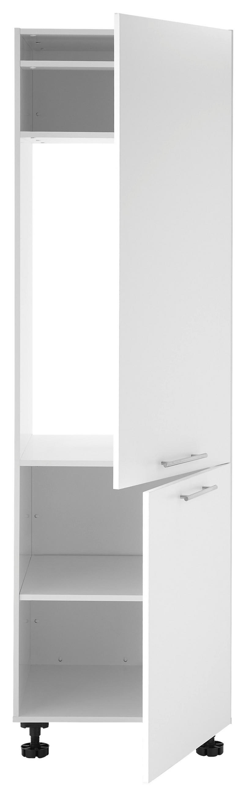 MEHRZWECKSCHRANK 60/200/68 cm  in Weiß  - Chromfarben/Schwarz, Design, Holzwerkstoff/Kunststoff (60/200/68cm)