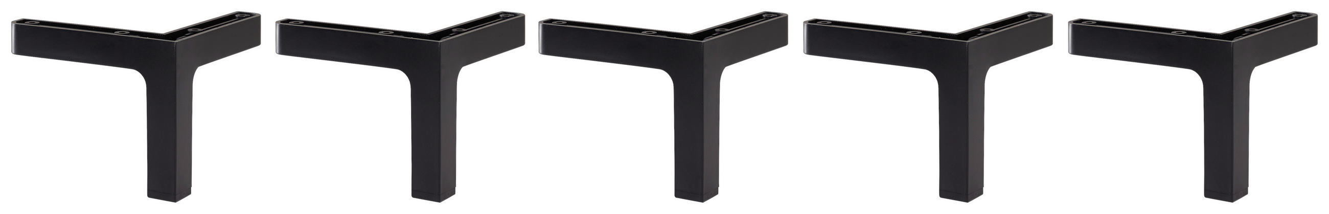 FUßSET 12/9/12 cm   - Schwarz, KONVENTIONELL, Kunststoff (12/9/12cm) - Voleo