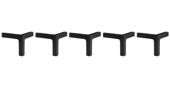 FUßSET 12/9/12 cm  - Schwarz, KONVENTIONELL, Kunststoff (12/9/12cm) - Voleo