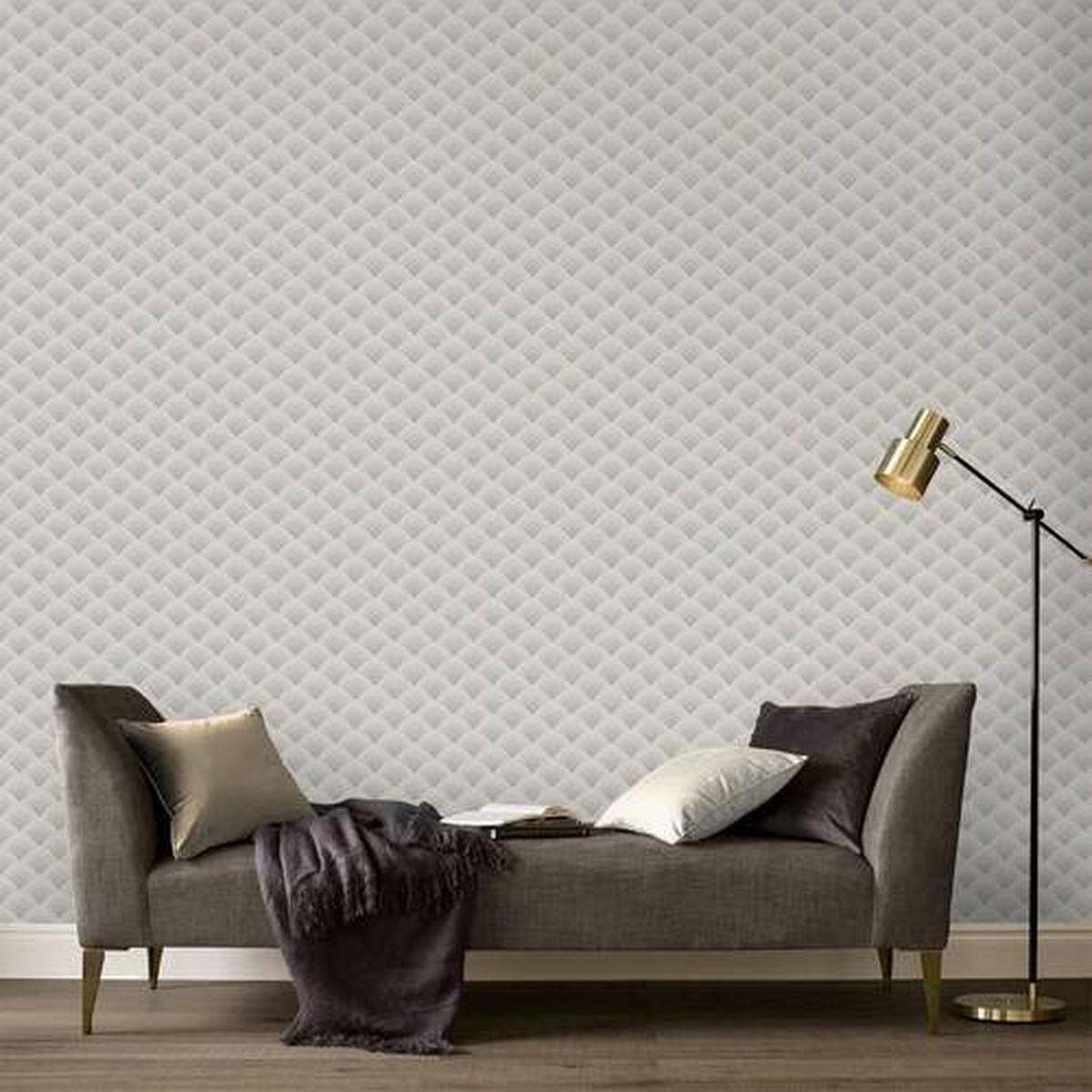 NON WOVEN-TAPET 53/1000 cm  - taupe, Basics, papper/plast (53/1000cm)