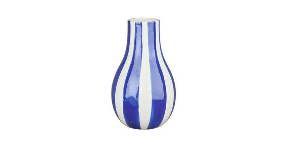 VASE 26 cm  - Blau/Weiß, Design, Keramik (16/26cm) - Ambia Home