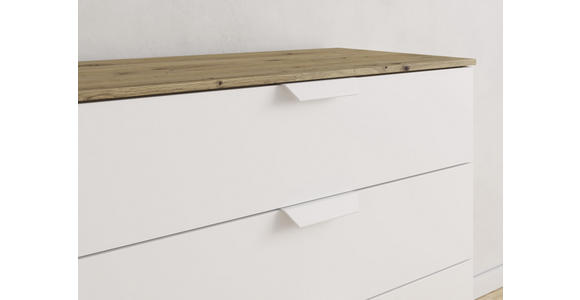 KOMMODE in 80/81/42 cm - Weiß/Eiche Artisan, Design, Holzwerkstoff/Metall (80/81/42cm) - Carryhome