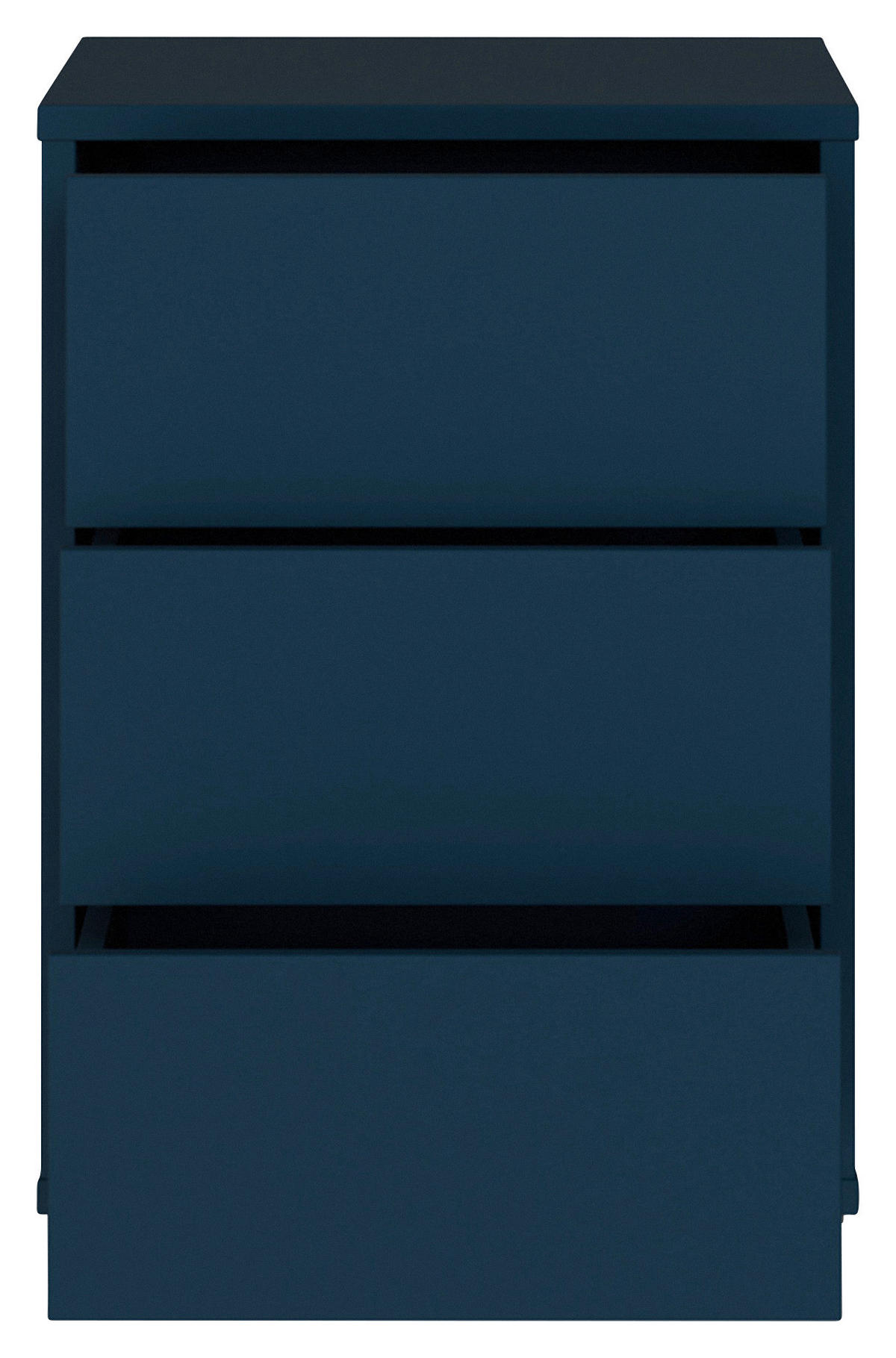 NACHTSCHRANK 50/69/42 cm  - Silberfarben/Dunkelblau, Trend, Holzwerkstoff/Kunststoff (50/69/42cm) - Carryhome