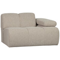 SOFAELEMENT Mojo in Bouclé Beige  - Beige/Schwarz, Design, Kunststoff/Textil (124/74/97cm) - Livetastic
