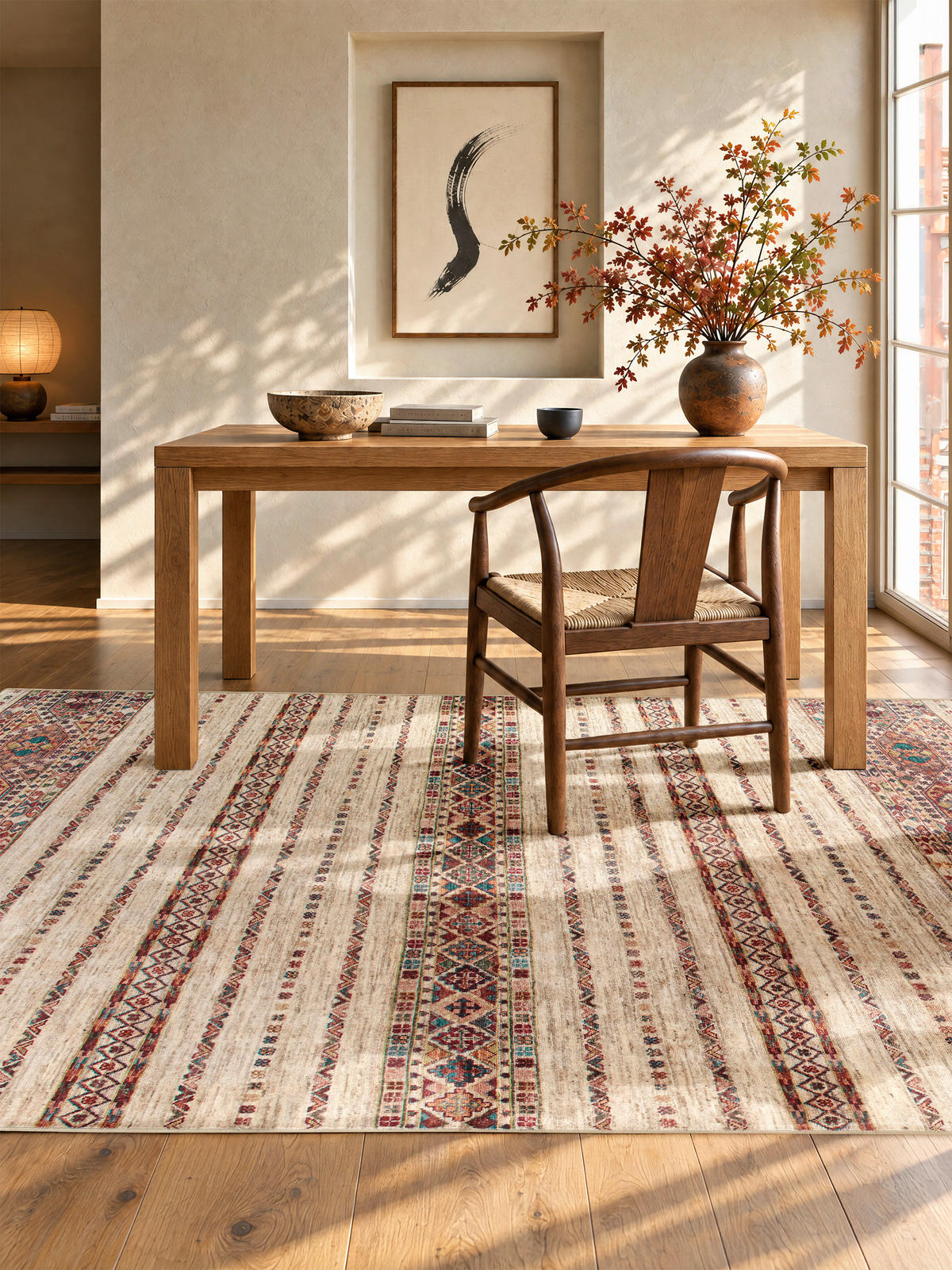VINTAGE-TEPPICH Cortea Araqan 160/230 cm  in Terracotta, Graublau, Elfenbein  - Elfenbein/Graublau, LIFESTYLE, Kunststoff/Textil (160/230cm) - Lindorug